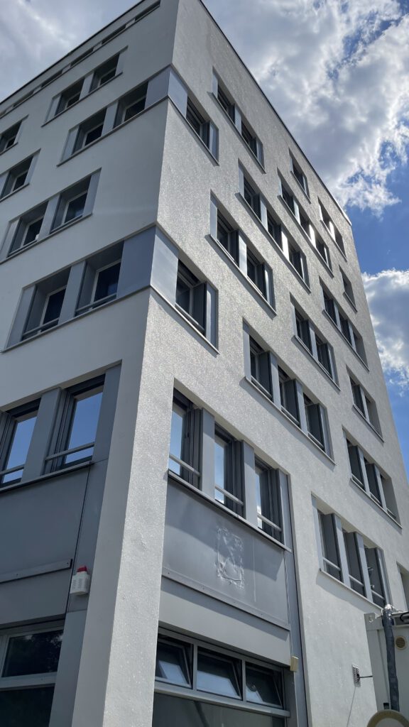 Fassade mit funkelndem Finish